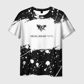 Мужская футболка 3D с принтом велиал сквад в Санкт-Петербурге, 100% полиэфир | прямой крой, круглый вырез горловины, длина до линии бедер | pharaoh | velial | velial squad | velialsquad | велиал сквад | глубина | реакция | рэп