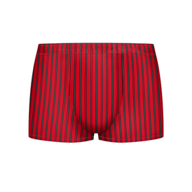 Мужские трусы 3D с принтом Красно черный узор в полоску , 50% хлопок, 50% полиэстер | классическая посадка, на поясе мягкая тканевая резинка | red striped | striped pattern | красный и черный | полоска | ретро