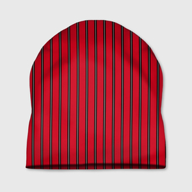 Шапка 3D с принтом Красно черный узор в полоску , 100% полиэстер | универсальный размер, печать по всей поверхности изделия | red striped | striped pattern | красный и черный | полоска | ретро