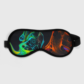 Маска для сна 3D с принтом Цветная лава (краска) в Тюмени, внешний слой — 100% полиэфир, внутренний слой — 100% хлопок, между ними — поролон |  | acid | кислота | лава | река | цвет | ярко