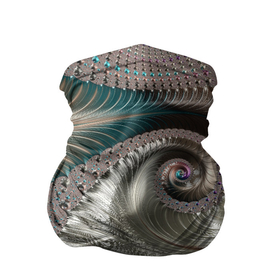 Бандана-труба 3D с принтом Fractal pattern   Spiral   Серебристый фрактал спираль в Санкт-Петербурге, 100% полиэстер, ткань с особыми свойствами — Activecool | плотность 150‒180 г/м2; хорошо тянется, но сохраняет форму | Тематика изображения на принте: abstraction | fashion | fractal | pattern | spiral | vangard | абстракция | авангард | мода | спираль | узор | фрактал