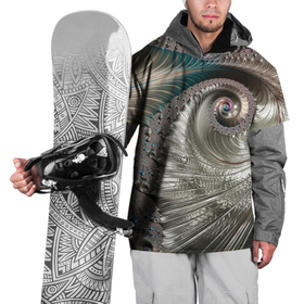 Накидка на куртку 3D с принтом Fractal pattern   Spiral   Серебристый фрактал спираль в Новосибирске, 100% полиэстер |  | Тематика изображения на принте: abstraction | fashion | fractal | pattern | spiral | vangard | абстракция | авангард | мода | спираль | узор | фрактал