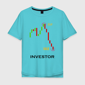 Мужская футболка хлопок Oversize с принтом Investor в Курске, 100% хлопок | свободный крой, круглый ворот, “спинка” длиннее передней части | altcoin | coin | investment | investor | money | деньги | инвестиции | инвестор