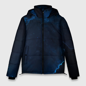 Мужская зимняя куртка 3D с принтом Звездные облака в Тюмени, верх — 100% полиэстер; подкладка — 100% полиэстер; утеплитель — 100% полиэстер | длина ниже бедра, свободный силуэт Оверсайз. Есть воротник-стойка, отстегивающийся капюшон и ветрозащитная планка. 

Боковые карманы с листочкой на кнопках и внутренний карман на молнии. | вечер | галактика | звездные | звезды | небо | ночное | ночь | облака | планета