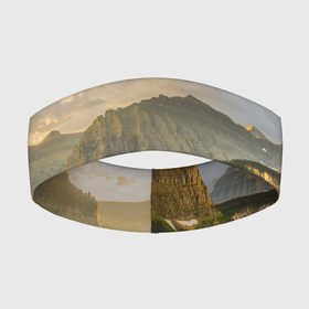Повязка на голову 3D с принтом Горы, лес, небо в Новосибирске,  |  | Тематика изображения на принте: алтай | горы | деревья | лес | небо | природа | скалы