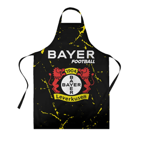 Фартук 3D с принтом BAYER | Football   Потертости в городе Новоалтайск, 100% полиэстер | общий размер — 65 х 85 см, ширина нагрудника — 26 см, горловина — 53 см, длина завязок — 54 см, общий обхват в поясе — 173 см. Принт на завязках и на горловине наносится с двух сторон, на основной части фартука — только с внешней стороны | bayer | club | footbal | football | logo | байер | гранж | знак | клуб | логотип | логотипы | символ | символы | форма | футбол | футбольная | футбольный
