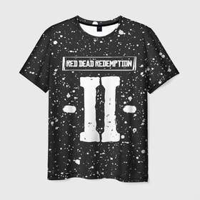 Мужская футболка 3D с принтом RED DEAD REDEMPTION 2 + Краска в Новосибирске, 100% полиэфир | прямой крой, круглый вырез горловины, длина до линии бедер | Тематика изображения на принте: dead | game | games | logo | paint | rdr | rdr2 | red | red dead redemption 2 | redemption | брызги | дед | игра | игры | краска | лого | логотип | логотипы | рдр | рдр2 | ред | редемпшен | редемпшн | символ | символы