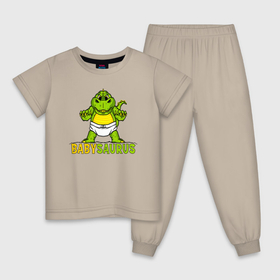 Детская пижама хлопок с принтом Малыш Завр , 100% хлопок |  брюки и футболка прямого кроя, без карманов, на брюках мягкая резинка на поясе и по низу штанин
 | Тематика изображения на принте: 