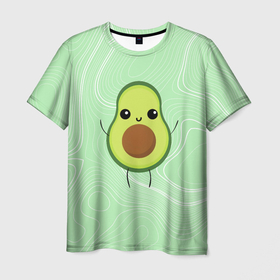 Мужская футболка 3D с принтом авокадо  avocado в Белгороде, 100% полиэфир | прямой крой, круглый вырез горловины, длина до линии бедер | avocado | avocado couple | cartoon | ава | авокадо | забавно | пара авокадо | семейное веселье | смешные комиксы