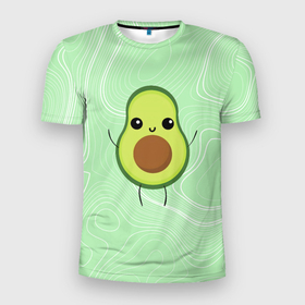 Мужская футболка 3D Slim с принтом авокадо  avocado в Санкт-Петербурге, 100% полиэстер с улучшенными характеристиками | приталенный силуэт, круглая горловина, широкие плечи, сужается к линии бедра | avocado | avocado couple | cartoon | ава | авокадо | забавно | пара авокадо | семейное веселье | смешные комиксы