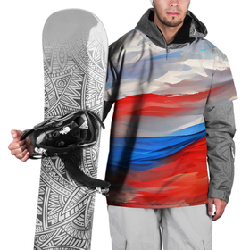 Накидка на куртку 3D с принтом Флаг России в красках , 100% полиэстер |  | colors | country | flag | patriot | russia | tricolor | краски | патриот | родина | россия | русский | рф | страна | триколор | флаг | цвета