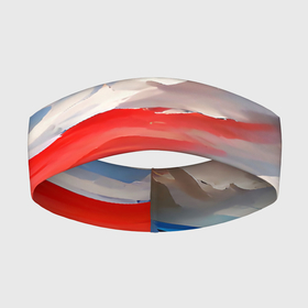 Повязка на голову 3D с принтом Флаг России в красках в Петрозаводске,  |  | colors | country | flag | patriot | russia | tricolor | краски | патриот | родина | россия | русский | рф | страна | триколор | флаг | цвета
