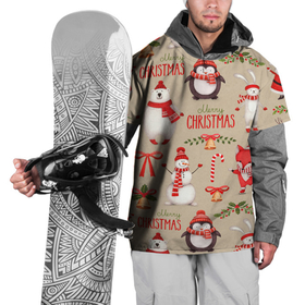 Накидка на куртку 3D с принтом СЧАСТЛИВОГО РОЖДЕСТВА ( MERRY CHRISTMAS) в Тюмени, 100% полиэстер |  | Тематика изображения на принте: дед мороз | елка | заяц | зима | каникулы | лиса | медведь | олени | пингвин | праздник | праздничный | снег | цитата
