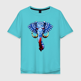 Мужская футболка хлопок Oversize с принтом Слон с тесаком в Санкт-Петербурге, 100% хлопок | свободный крой, круглый ворот, “спинка” длиннее передней части | Тематика изображения на принте: elephant | азиатский слон | голова | животное | зверь | индийский слон | кровавый | кровь | нож | ножик | слон | слоненок | слоник | слониха | слоны | слоняра | тесак | уши | хобот | элефант