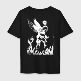 Мужская футболка хлопок Oversize с принтом CS:GO   Graffiti defuse Angel в Санкт-Петербурге, 100% хлопок | свободный крой, круглый ворот, “спинка” длиннее передней части | Тематика изображения на принте: 