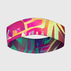 Повязка на голову 3D с принтом Хиппи вайб в Кировске,  |  | bright | colors | happy | hippie | jungle | summer | tropic | vibe | абстракция | вайб | джунгли | красочный | лето | настроение | радостный | разноцветный | счастливый | тропический | фееричный | хиппи | цвета