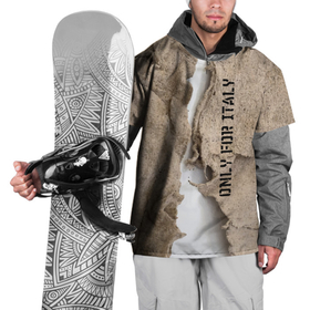 Накидка на куртку 3D с принтом Только для Италии   Мешковина   Рваньё    Only for Italy   Burlap   Rags в Кировске, 100% полиэстер |  | abstraction | burlap | fashion | italy | vanguard | абстракция | авангард | италия | мешковина | мода