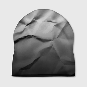 Шапка 3D с принтом Мятая бумага   Текстура   Crumpled Paper   Texture в Тюмени, 100% полиэстер | универсальный размер, печать по всей поверхности изделия | Тематика изображения на принте: abstraction | fashion | paper | texture | vanguard | абстракция | авангард | бумага | мода | текстура