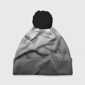 Шапка 3D c помпоном с принтом Мятая бумага   Текстура   Crumpled Paper   Texture в Белгороде, 100% полиэстер | универсальный размер, печать по всей поверхности изделия | abstraction | fashion | paper | texture | vanguard | абстракция | авангард | бумага | мода | текстура
