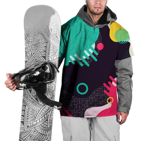 Накидка на куртку 3D с принтом АБСТРАКТНАЯ ЦВЕТНАЯ ЗАЛИВКА в Тюмени, 100% полиэстер |  | абстракция | геометрический | красочный | современный | узор | фоновый | цветной | яркий