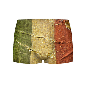 Мужские трусы 3D с принтом Флаг Италии   Мешковина   Flag of Italy   Burlap , 50% хлопок, 50% полиэстер | классическая посадка, на поясе мягкая тканевая резинка | burlap | fashion | flag | italy | италия | мешковина | мода | флаг