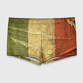 Мужские купальные плавки 3D с принтом Флаг Италии   Мешковина   Flag of Italy   Burlap , Полиэстер 85%, Спандекс 15% |  | burlap | fashion | flag | italy | италия | мешковина | мода | флаг