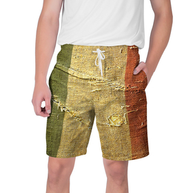 Мужские шорты 3D с принтом Флаг Италии   Мешковина   Flag of Italy   Burlap в Новосибирске,  полиэстер 100% | прямой крой, два кармана без застежек по бокам. Мягкая трикотажная резинка на поясе, внутри которой широкие завязки. Длина чуть выше колен | burlap | fashion | flag | italy | италия | мешковина | мода | флаг