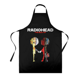 Фартук 3D с принтом Radiohead The BEST , 100% полиэстер | общий размер — 65 х 85 см, ширина нагрудника — 26 см, горловина — 53 см, длина завязок — 54 см, общий обхват в поясе — 173 см. Принт на завязках и на горловине наносится с двух сторон, на основной части фартука — только с внешней стороны | Тематика изображения на принте: radio head | radiohead | thom yorke | одержимый чем то | радио хед | радиохед | радиохэд | рок | рок группа | том йорк | томас эдвард йорк | фанат