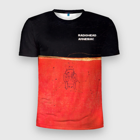 Мужская футболка 3D Slim с принтом Radiohead   Amnesiac в Новосибирске, 100% полиэстер с улучшенными характеристиками | приталенный силуэт, круглая горловина, широкие плечи, сужается к линии бедра | radio head | radiohead | thom yorke | одержимый чем то | радио хед | радиохед | радиохэд | рок | рок группа | том йорк | томас эдвард йорк | фанат