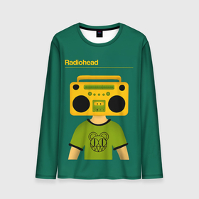 Мужской лонгслив 3D с принтом Radiohead голова магнитофон в Курске, 100% полиэстер | длинные рукава, круглый вырез горловины, полуприлегающий силуэт | radio head | radiohead | thom yorke | одержимый чем то | радио хед | радиохед | радиохэд | рок | рок группа | том йорк | томас эдвард йорк | фанат