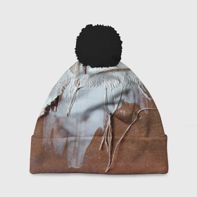 Шапка 3D c помпоном с принтом Рванина   Авангард   Rags   Vanguard в Белгороде, 100% полиэстер | универсальный размер, печать по всей поверхности изделия | abstraction | fashion | hype | rags | texture | vanguard | абстракция | авангард | мода | рванина | текстура | хайп