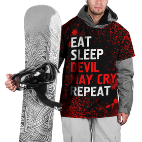 Накидка на куртку 3D с принтом Eat Sleep Devil May Cry Repeat + Арт в Кировске, 100% полиэстер |  | cry | devil | eat sleep devil may cry repeat | logo | may | девил | игра | игры | край | краска | лого | логотип | мэй | символ | спрей