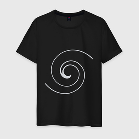 Мужская футболка хлопок с принтом Спираль Вселенной , 100% хлопок | прямой крой, круглый вырез горловины, длина до линии бедер, слегка спущенное плечо. | абстрактное | абстракция | вселенная | космос | символ | спираль | спираль времени | спираль вселенной