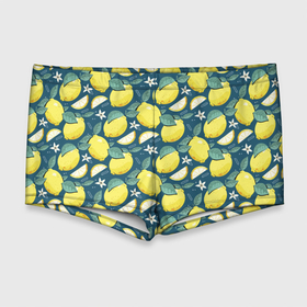Мужские купальные плавки 3D с принтом Cute lemon pattern , Полиэстер 85%, Спандекс 15% |  | fruit | lemon | pattern | лимон | лимоны | паттерн | фрукт | фрукты