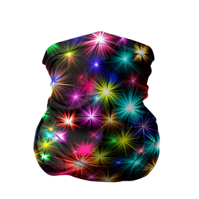 Бандана-труба 3D с принтом ЦВЕТНЫЕ ЗВЕЗДЫ (COLORED STARS) в Белгороде, 100% полиэстер, ткань с особыми свойствами — Activecool | плотность 150‒180 г/м2; хорошо тянется, но сохраняет форму | звезды | красочные | межзвездный | разноцветный | розовый | синие | текстура | фиолетовый | цвет | цветные | черные