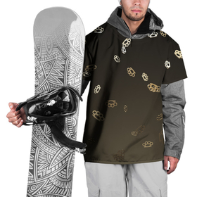 Накидка на куртку 3D с принтом brass knuckles   кастет в Екатеринбурге, 100% полиэстер |  | кастет | маленькие кастеты | темный