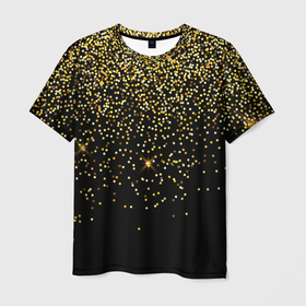 Мужская футболка 3D с принтом ЗВЕЗДОПАД (STARFALL) в Курске, 100% полиэфир | прямой крой, круглый вырез горловины, длина до линии бедер | абстракция | звездопад | звезды | ночь | текстура | фон