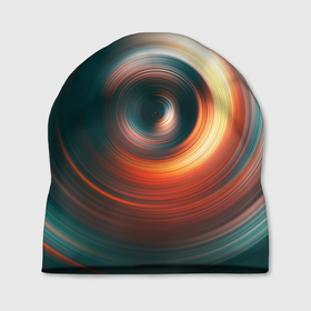 Шапка 3D с принтом Цветные круги   Black hole в Екатеринбурге, 100% полиэстер | универсальный размер, печать по всей поверхности изделия | градиент геометрия | иллюстрация | круг | круги | фигуры