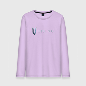 Мужской лонгслив хлопок с принтом V Rising logo в Тюмени, 100% хлопок |  | game | games | v rising | vampire | vrising | в райсинг | в рисинг | вампир | вампиры | игра | игры