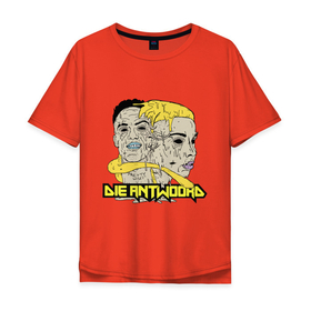 Мужская футболка хлопок Oversize с принтом Die Antwoord Art в Белгороде, 100% хлопок | свободный крой, круглый ворот, “спинка” длиннее передней части | die antwoord | ninja | yolandi visser | дай энтворд | йоланди фиссер | ниндзя