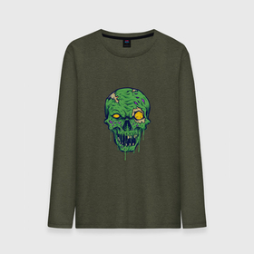 Мужской лонгслив хлопок с принтом Зелёный зомби в Белгороде, 100% хлопок |  | Тематика изображения на принте: death | devil | halloween | horror | skull | zombie | демон | дьявол | зло | зомби | призрак | скелет | хоррор | хэллоуин | череп