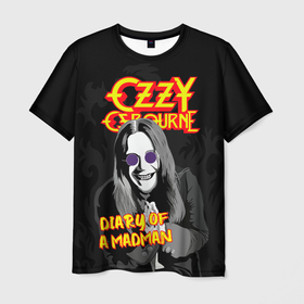 Мужская футболка 3D с принтом OZZY OSBOURNE ОЗЗИ ОСБОРН в Санкт-Петербурге, 100% полиэфир | прямой крой, круглый вырез горловины, длина до линии бедер | music | ozborn | ozzy | ozzy osbourne | rock | музыка | озборн | оззи | оззи осборн | ози | осборн | рок