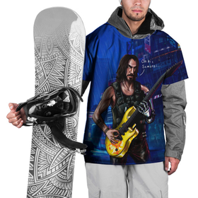 Накидка на куртку 3D с принтом гитарист  Johnny cyberpunk2077 в Кировске, 100% полиэстер |  | Тематика изображения на принте: 