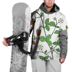 Накидка на куртку 3D с принтом Цветы Земляники Лесной в Тюмени, 100% полиэстер |  | flowers | земляника | природа | растение | флора | цветы