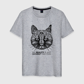 Мужская футболка хлопок с принтом Кот в стиле Мандала | Mandala Cat в Белгороде, 100% хлопок | прямой крой, круглый вырез горловины, длина до линии бедер, слегка спущенное плечо. | cat | cats | esoteric | ethnic | fashion | forest | kitten | lover | lovers | mandala | sacral | scheme | style | буддизм | иллюстрация | ко | котейка | котёнок | котэ | кошка | лесное животное | лесной зверь | лесной кот | сакральная схема | стиль