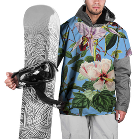Накидка на куртку 3D с принтом Цветы Сине Цветочный Букет в Тюмени, 100% полиэстер |  | Тематика изображения на принте: flowers | природа | растение | флора | цветы