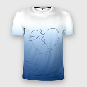 Мужская футболка 3D Slim с принтом Сердце love yourself в Санкт-Петербурге, 100% полиэстер с улучшенными характеристиками | приталенный силуэт, круглая горловина, широкие плечи, сужается к линии бедра | Тематика изображения на принте: bangtan | bts | bts love yourself | gradient | heart | i need you | run | бантан | бантаны | бело голубая | бтс | бтс эра hyyh | ви | градиент | джин | на каждый день | намджун | тэхен | хоби | хосок | чг | чимин | чонгук | шуга | юнги