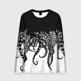 Мужской лонгслив 3D с принтом В щупальцах осьминога в Белгороде, 100% полиэстер | длинные рукава, круглый вырез горловины, полуприлегающий силуэт | octopus | асьменог | асьминог | в щупальцах осьминога | животное | морские животные | октопус | осьминог | подводный мир | щупальца | щупальцы