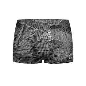 Мужские трусы 3D с принтом Мятая сетчатая ткань   Crumpled Mesh Fabric в Новосибирске, 50% хлопок, 50% полиэстер | классическая посадка, на поясе мягкая тканевая резинка | Тематика изображения на принте: abstraction | fashion | grid | italy | milano | pattern | texture | абстракция | италия | милан | мода | сетка | текстура | узор