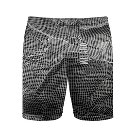 Мужские шорты спортивные с принтом Мятая сетчатая ткань   Crumpled Mesh Fabric в Белгороде,  |  | abstraction | fashion | grid | italy | milano | pattern | texture | абстракция | италия | милан | мода | сетка | текстура | узор